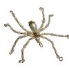 Beaded Spider.  Spider.  Spider Ornament. Gold and Ivory