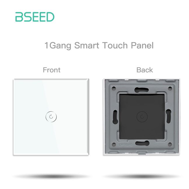 BSEED Smart Touch Switch, 2.4GHz WiFi Light Switch Wall Mount