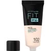 2 x Maybelline Fit Me Matte + Poreless Foundation 30ml - 102 Fair Ivory