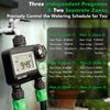 Restmo Water Timer with 3 Separate Programs, 7-Day Programmable Sprinkler Timer for Garden Hose, Automatic Control/Manual/Rain Delay for Drip Irrigation, Lawn and Yard Watering System, 2 Zone
