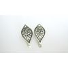 2 small leaf shape silver native looking metal alligator hair clip for fine