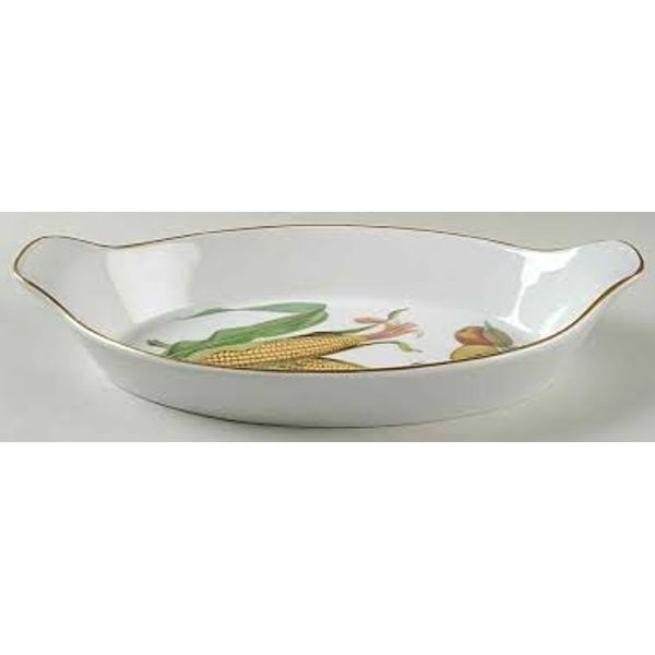Evesham Gold ROYAL WORCESTER LIPPED OVAL FISH DISH L/S - NEW - EACH -