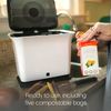 Full Circle Fresh Air Odor-Free Kitchen Compost Bin, Black and White