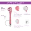 Spa Sciences NERA Shower Body Brush - 4-in-1 Multifunction Treatment - for Improved Exfoliation, Cleansing, Massaging - Includes Body Brush, Loofah, Pumice Stone, Massage Head - All Skin Types