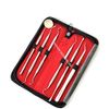 German-Dental Tools,Plaque Remover for Teeth,Dental Hygiene Cleaning Kit,Tooth Scraper Plaque Tartar Remover Cleaner,Dental Pick Scaler Oral Care Tools (Set of 6 Hygiene KIT with Pouch)