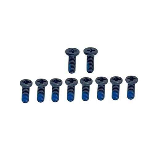 HSSDTECH Lower Bottom Base Cover Case Screws Replacement for HP OMEN 15-CE Bottom Case Screws Black,Set of 10 (2 Long, 8 Short)