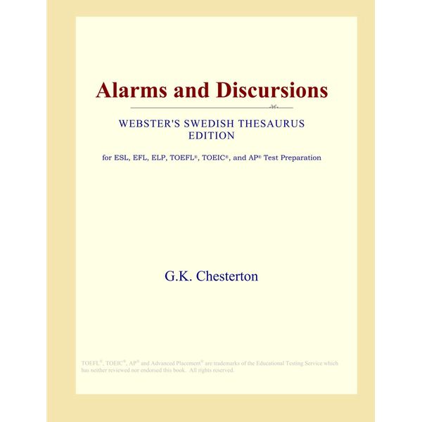 Alarms and Discursions (Webster's Swedish Thesaurus Edition)