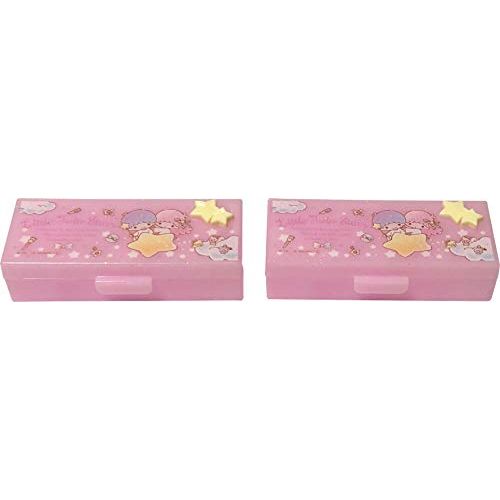 Sanrio Little Twin Stars Container Cosmetic Care Case Makeup Travel Case Set of 2 with 3 Movable Partitions (Starry Sky Friends), 2 Count (Pack of 1)
