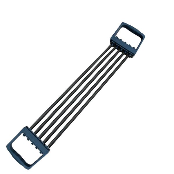 Chest Expander Pull Stretcher Resistance Bands Upper Body Puller 5 Rubber Springs Muscle Pull Exerciser Adjustable Pull Strength (Black)