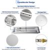 Stainless Steel 24" Rectangle Fire Pit Drop-In Burner Kit with Extinguishing Pro