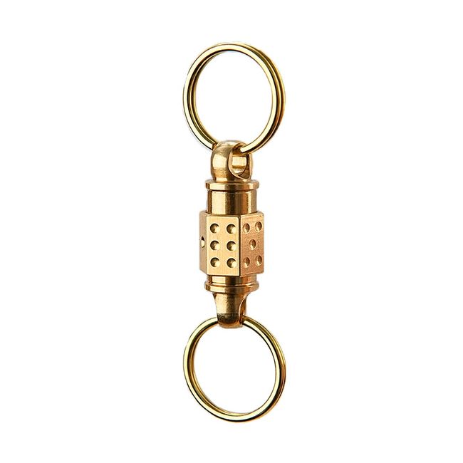 Titanium Alloy Keychain Double Ring Detachable Keychain Outdoor Quick  Release Key Multifunctional Mini Keychain EDC