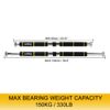 Pull Up Bar - Chin Ups Door Frame Exercise Bars - Expandable 61-100cm (Black/Yellow)