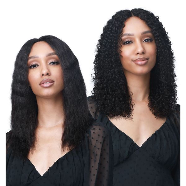 Bobbi Boss Bundle Wet & Wavy JERRY CURL CLIP ON 9PC (18", NATURAL BK)