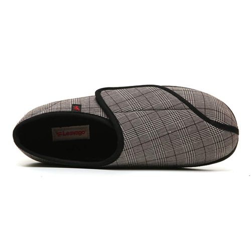 D.IIZOO Lightweight Nursing Shoes, Men's, Open Type, Rehabilitation Shoes, Slip-on, Care Shoes, Men's, Indoor, Outing, Walking Shoes, Breathable, Adjustable Shoe Width - brown