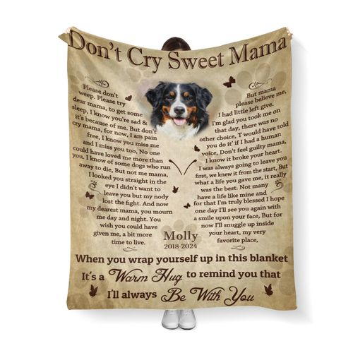 ElYIECD Personalized Dog Memorial Blanket with Photo:Made in USA,Custom Pet Memorial Gifts for Loss of Dog,Cat,Pet,Sympathy Bereavement for Loss of Pets