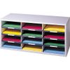 Fellowes 25004 12-Section Compartment Sorter, Melamine Laminated, Dove Gray