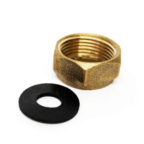 3/4" Brass Blanking Cap & Washer (10) Spares +