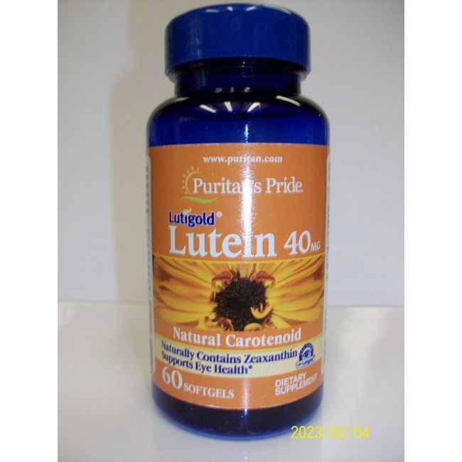 Puritan's Pride  Lutein 40 mg with Zeaxanthin - 60 Softgels