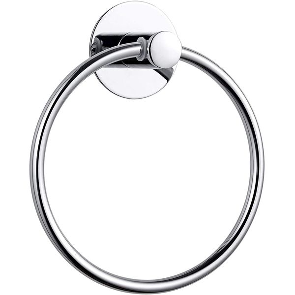 Stainless Steel Towel Ring, Bath Towel Holder Towel Ring, 6.3 inches/16cm, Hanging Towel Hanger, Bathroom Accessories for Kitchen Bathrooms