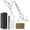 Professional Hairdressing Scissors Thinning Scissors Hair Scissors Set 5.5" in Silver Kit