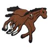 Embroidered Brown Horse & Foal Equestrian Animal Iron on Patch