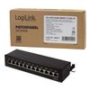 LogiLink Professional Patch Panels, Table/Wall/Desktop, STP (Shielded) black 12-Port
