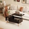 Lift Top Coffee Table with Storage, Mid Century Modern Coffee Table, Central Tab