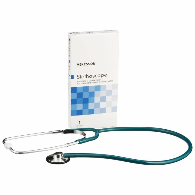 McKesson General Exam Stethoscope Teal Blue Tube 21 inch 01-660TLGM 1 Ct