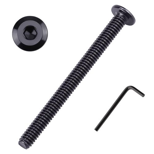 M6-1.0 x 70mm (10 pcs) Black Hex Socket Head Cap Screws, 304 Stainless Steel 18/8, Furniture Bolts, Connector Screws for Furniture, Black Oxide Finish, Full Thread, Hex Spanner Wrench Included