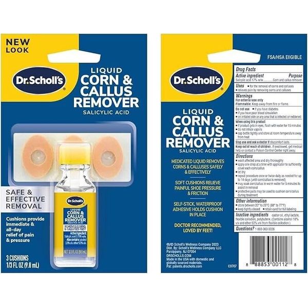 Dr. Scholl's Liquid Corn and Callus Remover to Remove Corns and Calluses Fast