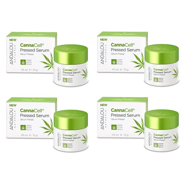 Andalou Naturals CannaCell Pressed Serum, 0.45 oz (4 Pack)