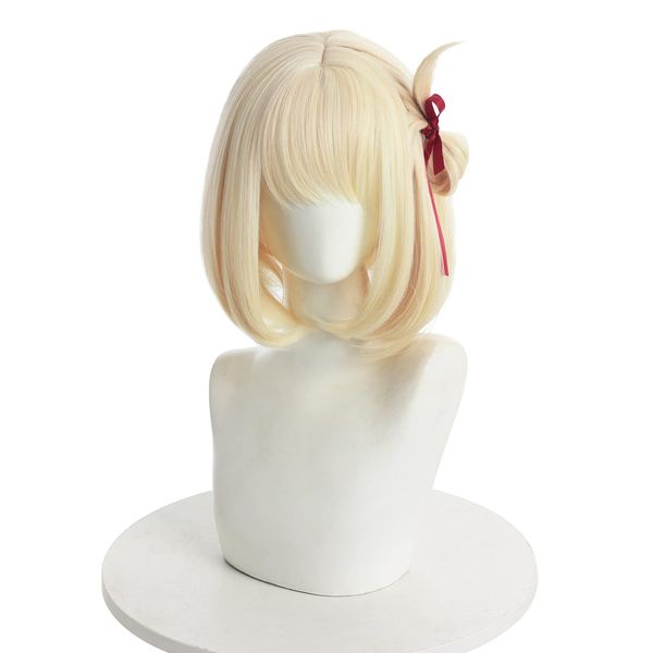 Kami Good Product Nishiki Senzoku Cosplay Wig, Licorice Recoil Wig, Anime, Heat Resistant, Costume, Accessory for Parties, Events, Costume, Includes Wig Net