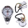 Mechanical Speedometer, Multi-function LCD Meter for Motorcycles, Motorcycle Speedometer, Mileage, Backlight, Universal Use, 160KMH, DC12V (White)