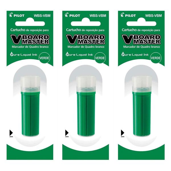 Pilot V-Board Marker Refills Pack of 3 Greenaa