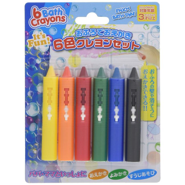 Oekaki in Bathing six-color crayons set BATHC-001