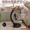 Side Table, Round Bedside Table, Sofa Side Table, Round Table, Coffee Table, C-Shaped Bedside Table, Living Alone, Dining Table, Round Table, Nordic Style, Easy to Assemble, Compact, Lightweight