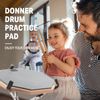 Donner Drum Practice Pad 8 Inches, Silent Practice Drum Pad 2-Sided With Drum Sticks - Gray