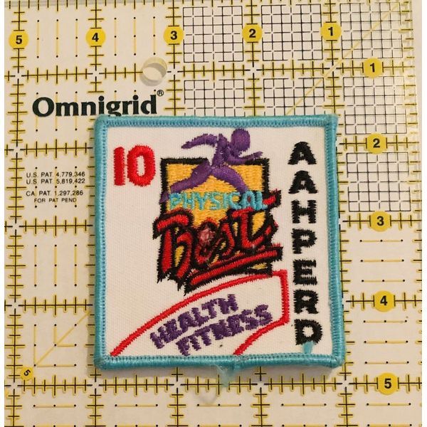 Physical Best Iron On Patch 10 AAHPERD Health Fitness Embroidered Colorful