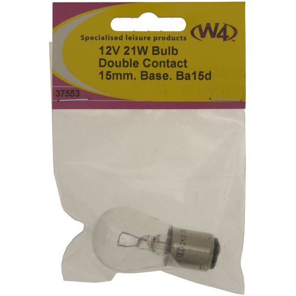 W4 12V 21W Bulb - Transparent