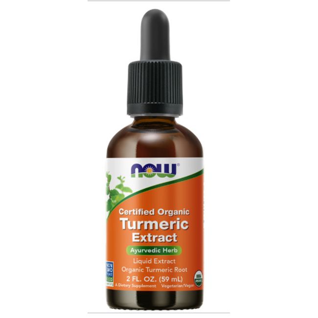 Now Foods Certified Organic Turmeric Extract, 2 FL.Oz