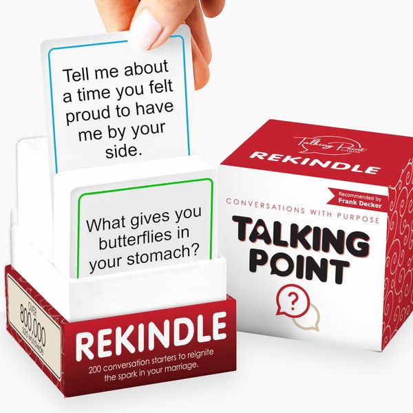 200 Couples Conversation Cards - Rekindle Couples Game for Married Couples - Questions for Long Term Relationships - Fun Topics Build Intimacy & Strong Bonds - Road Trips, Anniversary, Date Night