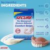 Secure Denture Adhesive Strips - Waterproof - 60 Strips (4 Pack)