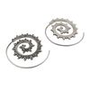 Two Tone Spiral Threader 925 Sterling Silver Earrings