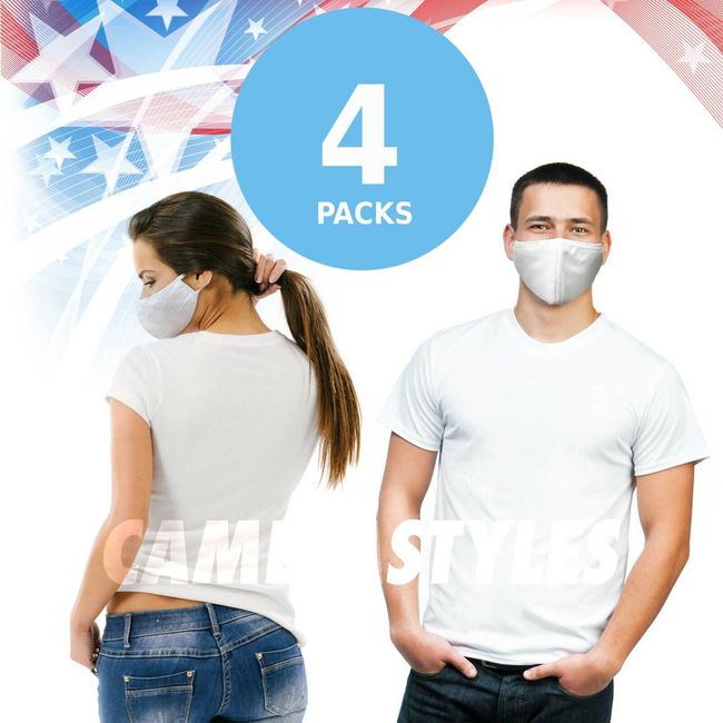 Triple Layer Cotton Face Mask Washable Reusable Cloth Soft Fashionable Women Men