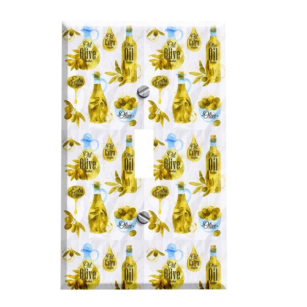 Olive Oil Pattern Decorative Wall Plate Electrical Switch Plate Cover for Home Décor Kitchen Decor