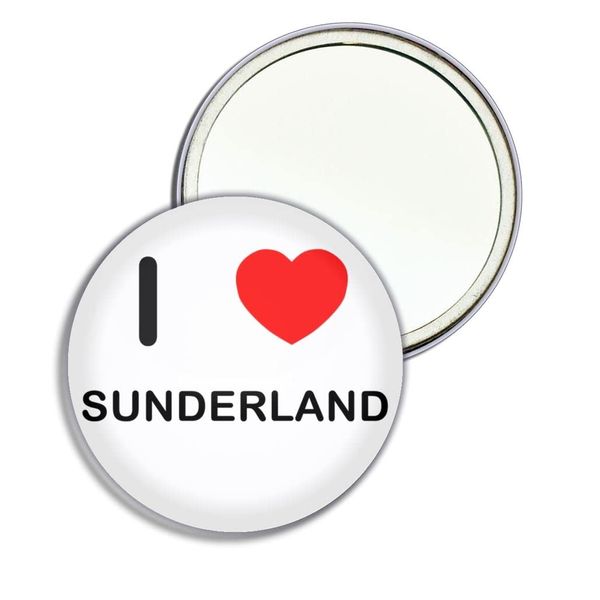 I Love Sunderland - 77mm Round Compact Mirror
