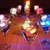 LED Ice Cube Shape Lights Liquid Sensor Glowing Light up Ice Cubes for Drinks Bar Party Wedding Decorations(12Pcs)
