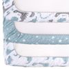 The Peanutshell Mini Crib Fitted Sheets Set, Playard, Pack Play Sheets, Playpen, Dinosaur