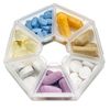 MEDca Weekly Pill Organizer Clear 7-Sided Pill Reminder, Round Shaped