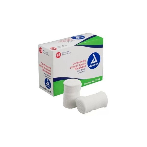 Conforming Stretch Gauze Wraps, Non-Sterile 2"x4.1 Yards ? 24 Rolls (MS-35420)